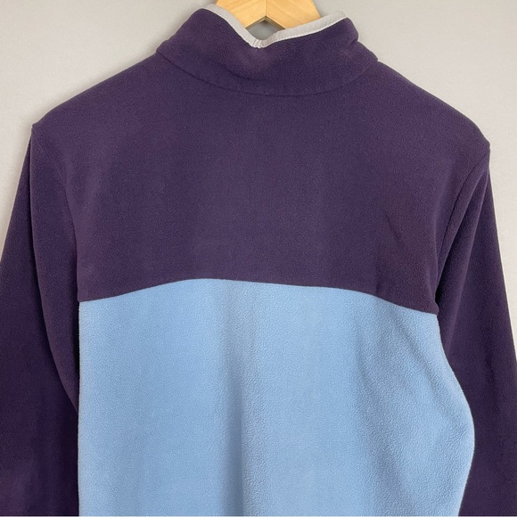 Columbia Sportswear Fleece Pullover Snaps Mountain Side Purple Blue Women Sz XL - Picture 6 of 10